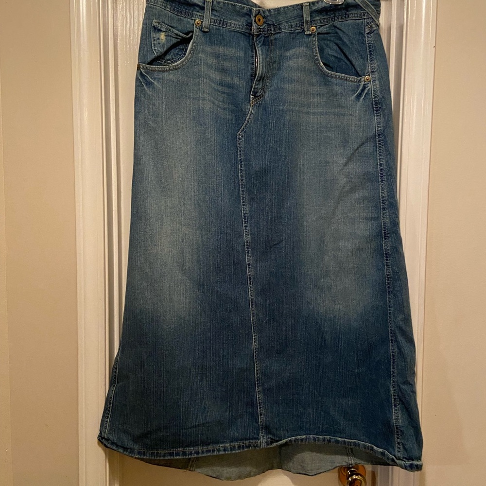 Levi's Blue Denim Maxi Skirt